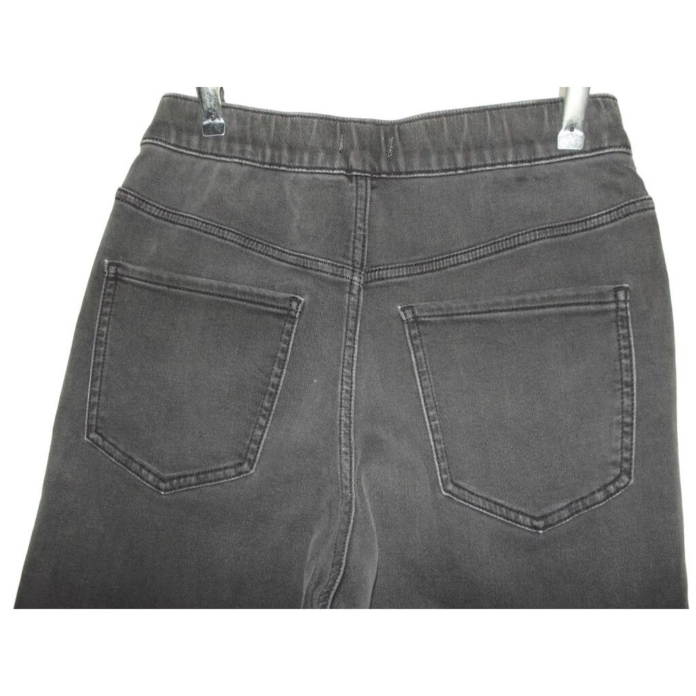 Express Jogger Size 6 Super High Rise Knit Denim Pants Black/Gray Elastic Waist - Picture 10 of 12